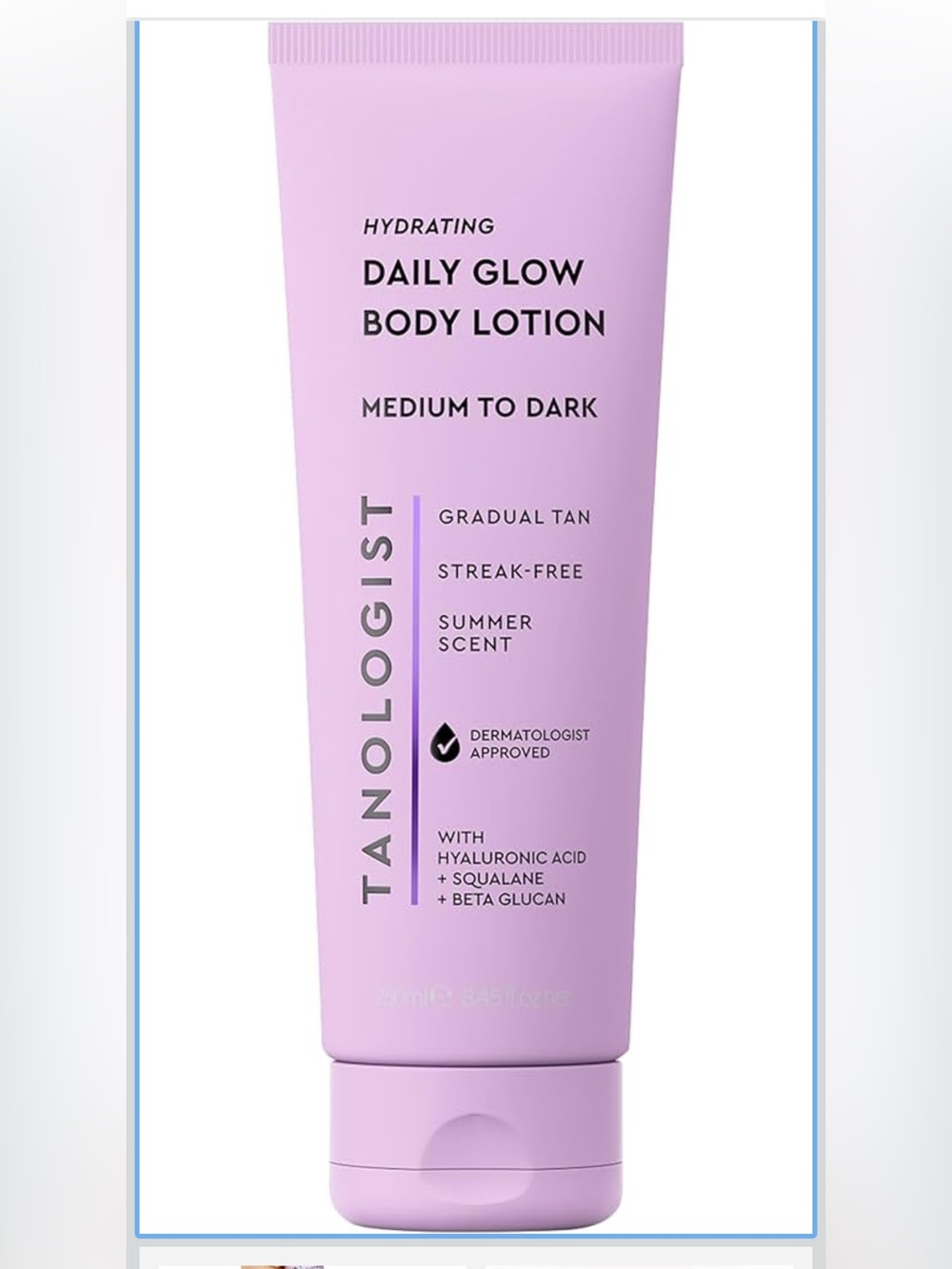 Tanologist Hydrating Daily Glow Body Lotion, Medium/Dark, Gradual Tanning Lotion